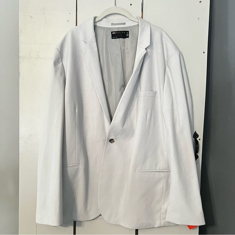 Asos Blazer Suit Jacket Light Blue Mens Size 46 Tuxedo
